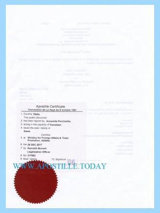 Apostille of Malta