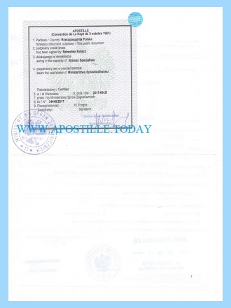 Apostille of the MFA of Poland